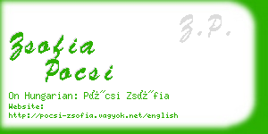 zsofia pocsi business card